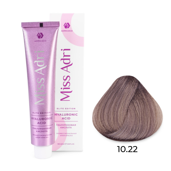 Adricoco Miss Adri Elite Edition Крем-краска для волос 10/22 платиновый интенсивный фиолетовый блонд 100мл