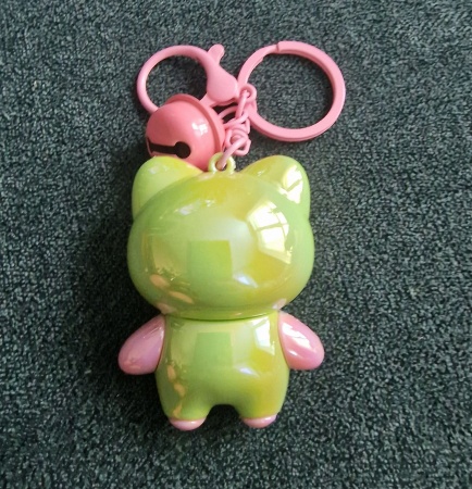 Брелок Кошка перламутровый розовый