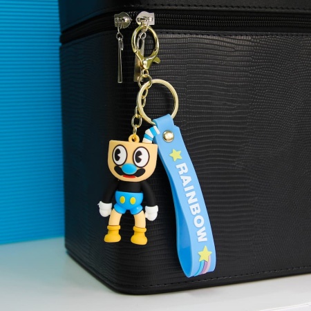 Брелок Капхед/ Магмен синие штаны (Rainbow)