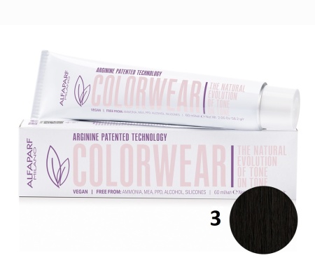 Alfaparf Milano Color Wear Краситель для волос тон-в-тон 3 тёмный натуральный коричневый 60мл