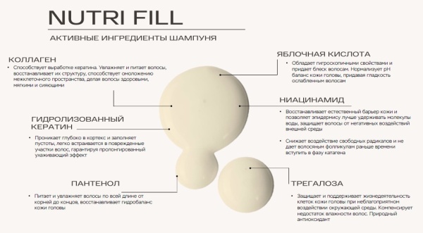 Fane Nutri Fill shampuni foto obshchee