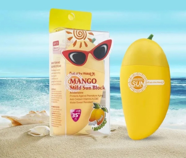 Fruit of the Wokali Крем солнцезащитный с экстрактом манго Magic Food Mango Mild Sun Block SPF35+ PA+++ 45 мл