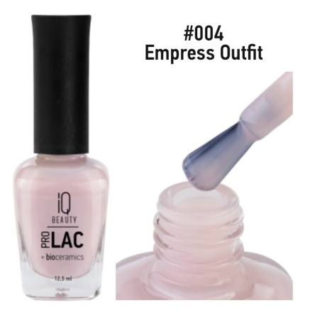IQ Beauty Сolor ProLac+ Лак для ногтей укрепляющий с биокерамикой Empress Outfit №004 12,5мл