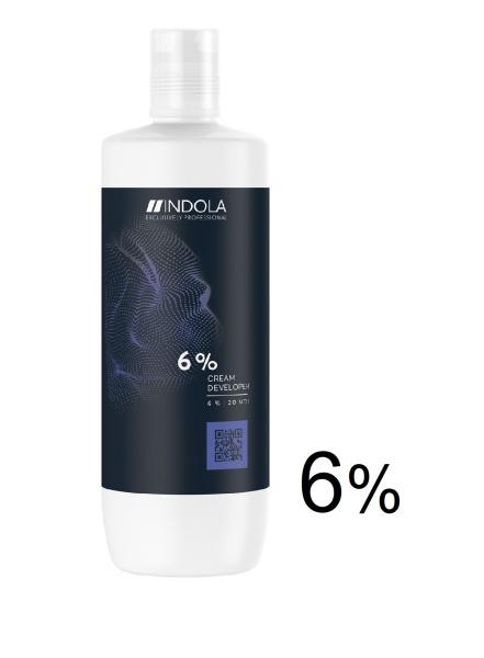 Indola Cream Developer Окислитель (эмульсия, оксигент, оксид) для красителя Indola Permanent Caring Color 6% 1000мл