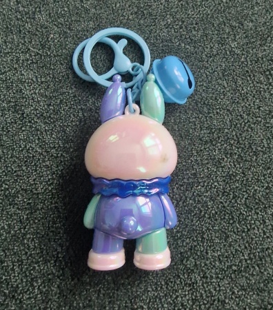 Брелок Заяц перламутровый голубой