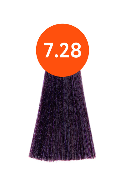 Ollin N-JOY крем-краска для волос 7/28 русый фиолетово-синий 100мл