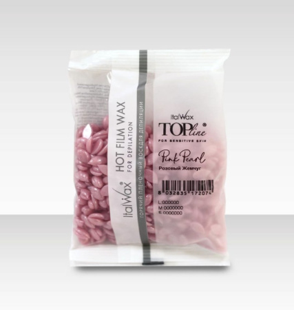 ItalWax Воск-гранулы горячий, пленочный для депиляции Top Line Pink Pearl (Розовый жемчуг) 100гр