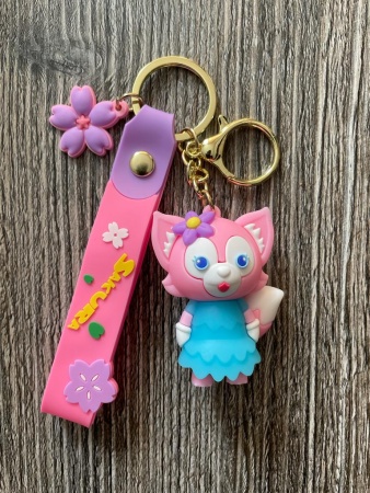 Y&M Брелок Лисенок голубое платье (Sakura)