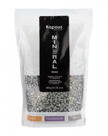 Kapous Минеральный плёночный воск в гранулах для депиляции Silver 800гр