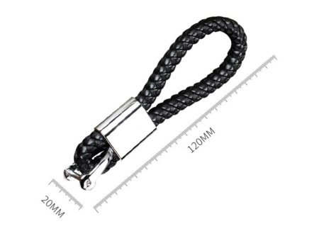 Брелок с плетеной ручкой, красный