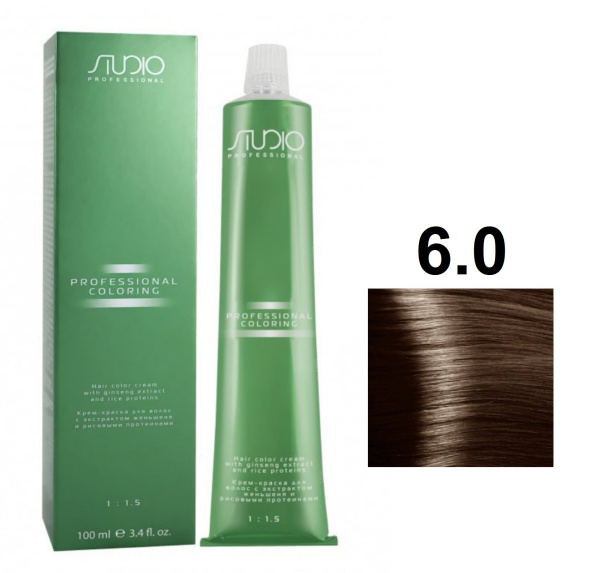 Kapous Professional Studio Крем-краска для волос 6.0 темный блонд, 100мл