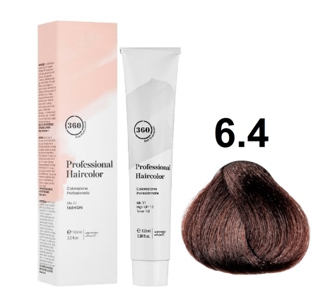 360 Professional Haircolor Крем-краска для волос 6/4 темный медный блондин 100мл