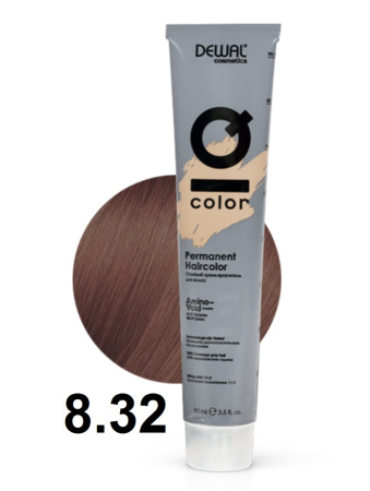 Dewal Cosmetics Крем-краска для волос IQ Color 8/32 светлый золотисто-перламутровый блондин, 90мл