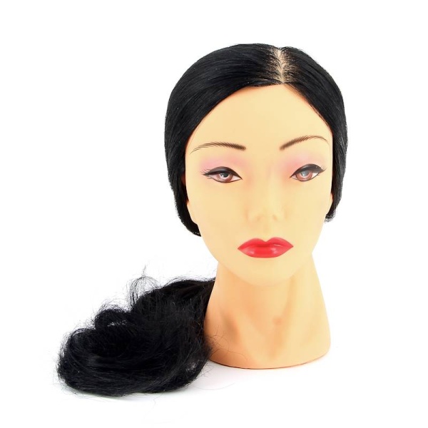 Dewal Голова учебная манекен, протеиновые волосы, брюнетка 50-60 см