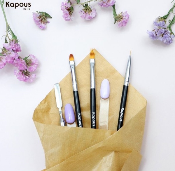 Kapous Кисть для полигеля овальная с лопатной