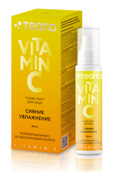 Teana Тоник-мист д/лица увлажняющий с витамином C, Teana 100 мл
