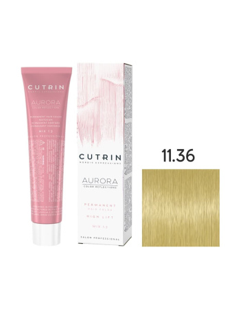 Cutrin Aurora крем-краска для волос 11/36 Чистый песочный блондин 60мл
