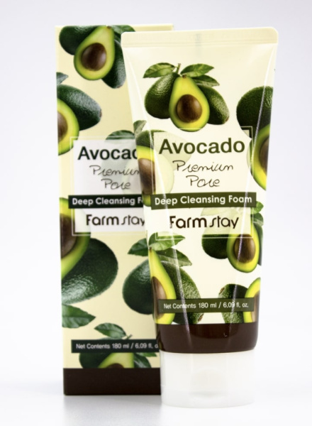 FarmStay Пенка для умывания очищающая с экстрактом авокадо Avocado pore cleansing 180 мл