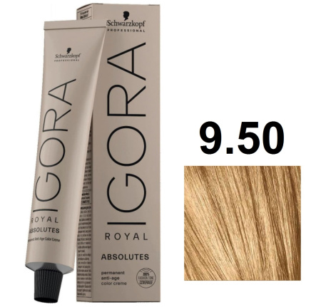 Schwarzkopf Igora Royal Absolute Крем-краска для волос 9/50 блондин золотистый натуральный 60мл