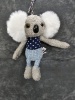 Брелок мягкая игрушка Коала серый/синяя кофта
