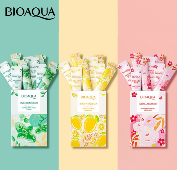 Bioaqua Ополаскиватель для свежести рта с экстрактом мяты Refreshing Mint Clean Mouthwash 20*10мл