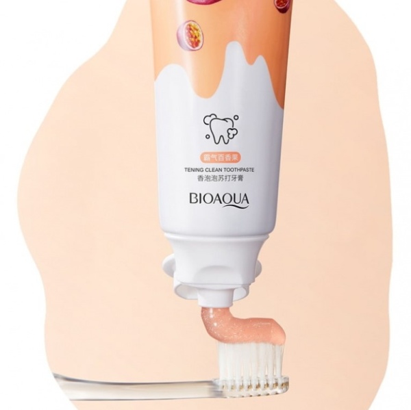 BioAqua зубная паста отбеливающая со вкусом маракуйи Passion Fruit Bubble Soda Toothpaste 100гр