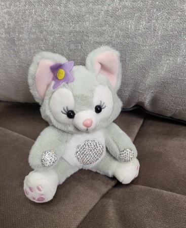 Брелок мягкая игрушка Лисенок Lina belle серый стразы