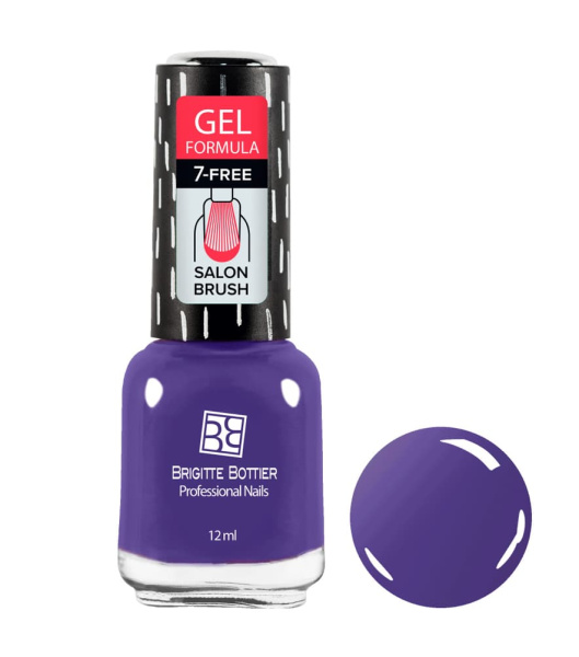 Brigitte Bottier Лак для ногтей Gel Formula №02 (фиолетовый) 12мл