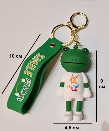 Y&M Брелок Лягушка белый (Smile Frog)