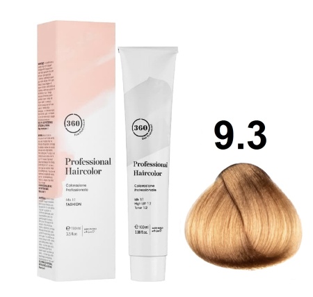 360 Professional Haircolor Крем-краска для волос 9/3 очень светлый золотистый блондин 100мл