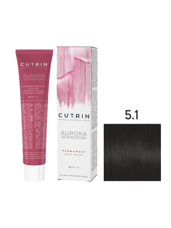 Cutrin Aurora крем-краска для волос 5/1 Светлый пепельно-коричневый 60мл