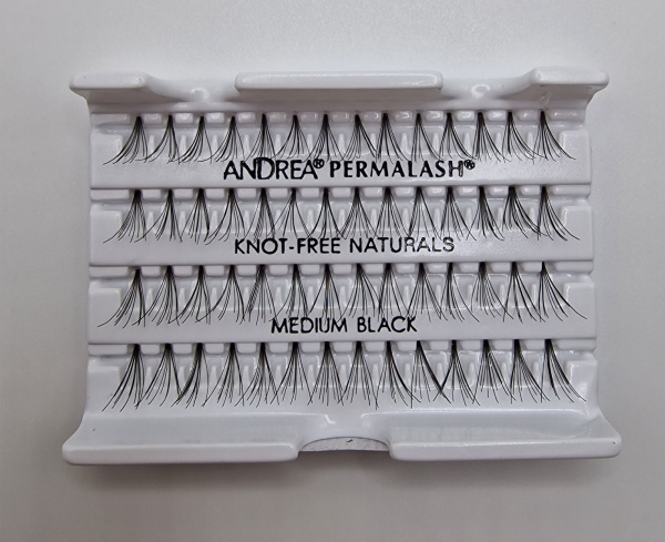Andrea Пучки ресниц безузелковые средние (medium) черные