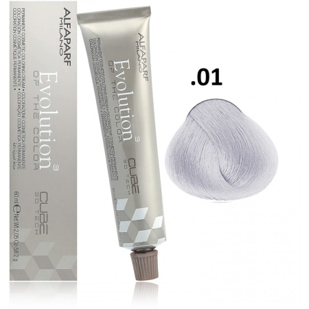 Alfaparf Milano Harmonizers Cube 3d Tech Post-Bleach Equalizing Toner Крем-краска для волос тонирующая после осветления 01 прозрачный пепельный 60мл