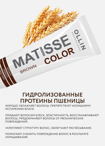 Ollin Matisse Color Пигмент прямого действия Коричневый Brown 100мл