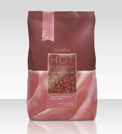 Italwax Воск-гранулы горячий, пленочный для депиляции Роза 1кг