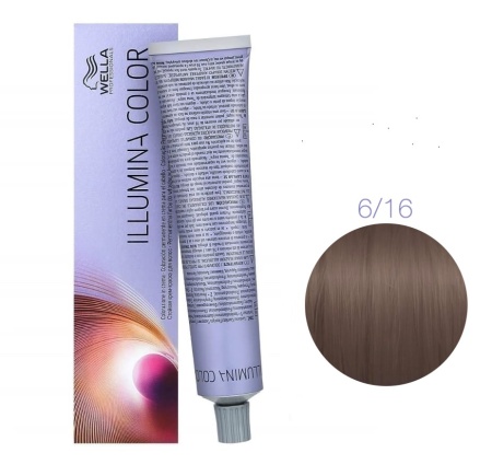 Wella Illumina Color крем-краска для волос 6/16 темный блонд пепельно-фиолетовый 60мл