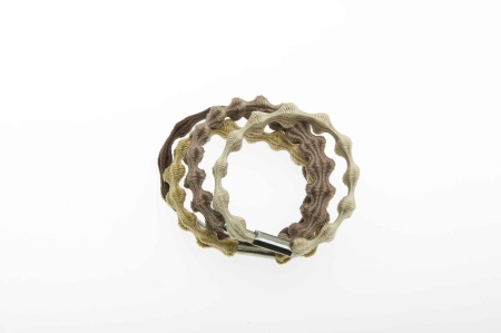 Резинки для волос Dewal Beauty цветные рифленые, midi (8 шт/уп)