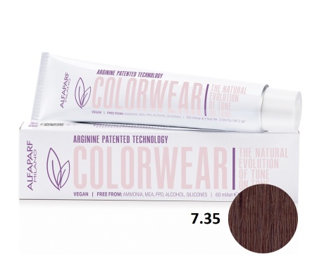 Alfaparf Milano Color Wear Краситель для волос тон-в-тон 7/35 средний золотисто-махагоновый (гаванна) блонд 60мл