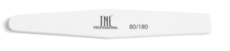 TNL Пилка для ногтей ромб белая 80/180