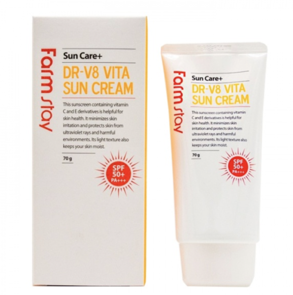 FarmStay Крем солнцезащитный DR-V8 Vita Sun Cream SPF 50/PA+++ 70гр