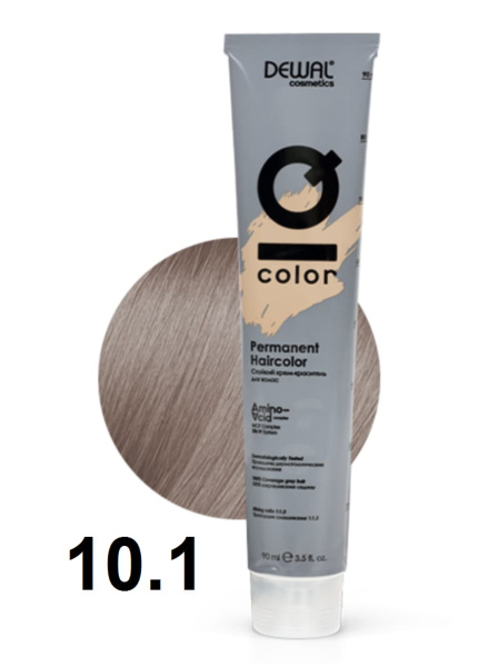 Dewal Cosmetics Крем-краска для волос IQ Color 10/1 экстра светлый пепельный блонд, 90мл