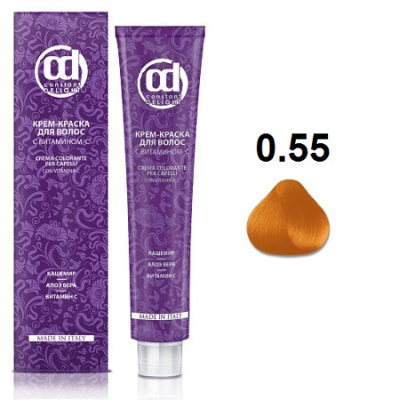 Constant Delight Крем-краска для волос с витамином С 0/55 золотистый микстон 100мл