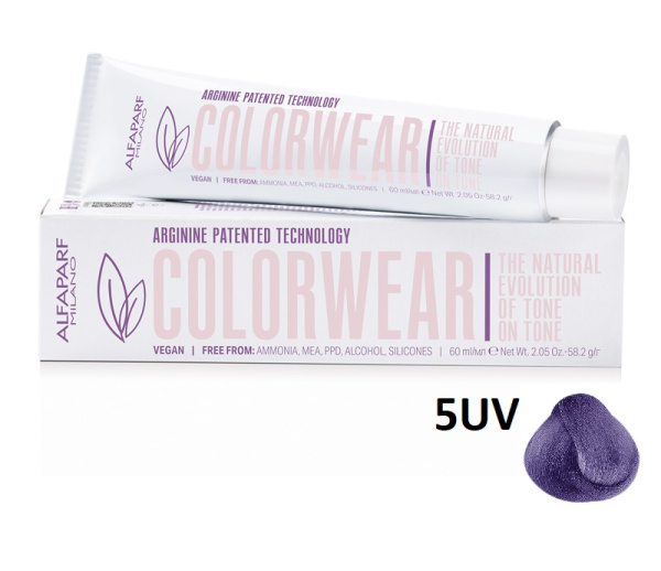 Alfaparf Milano Color Wear Краситель для волос тон-в-тон 5 UV светлый ультра фиолетовый коричневый 60мл