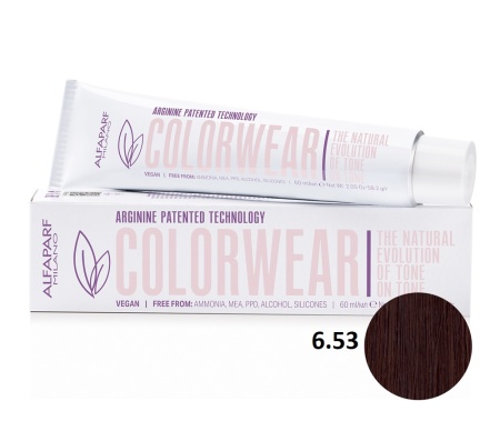 Alfaparf Milano Color Wear Краситель для волос тон-в-тон 6/53 тёмный махагоново-золотистый (какао) блонд 60мл