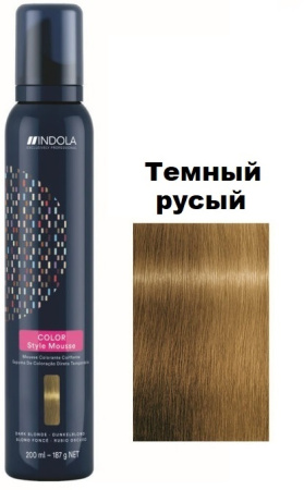 Indola Color Style Мусс оттеночный для укладки волос Темный русый 200мл