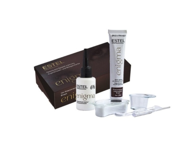 Estel Professional Enigma Крем-краска для бровей и ресниц коричневый 20+20мл