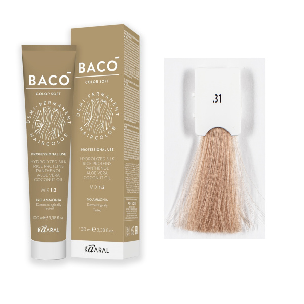 Kaaral Baco Color Soft Крем-краска для волос /31 золотисто-пепельный, 100мл