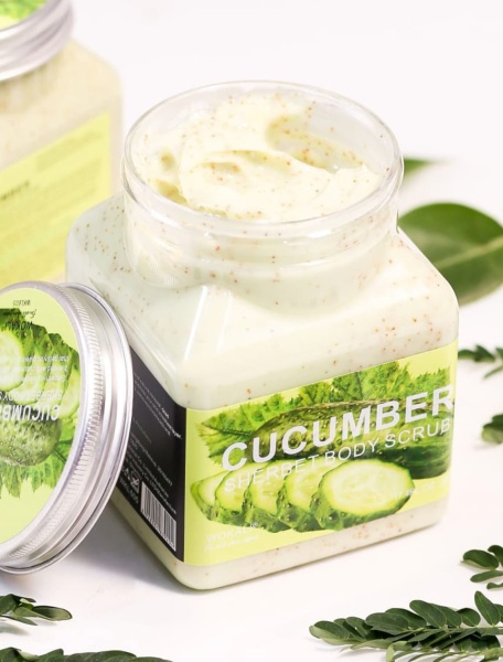 Wokali Скраб для тела Огурец Cucumber Sherbet Body Scrub 350мл