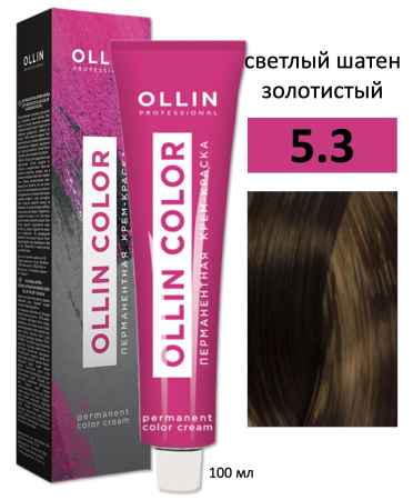 Ollin Color крем-краска для волос 5/3 светлый шатен золотистый 100мл