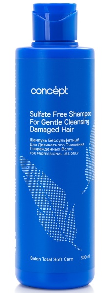 Concept Salon Total Soft Care Шампунь бессульфатный для деликатного очищения поврежденных волос Sulfate Free Shampoo for Gentle Cleansing Damaged Hairshine 300мл
